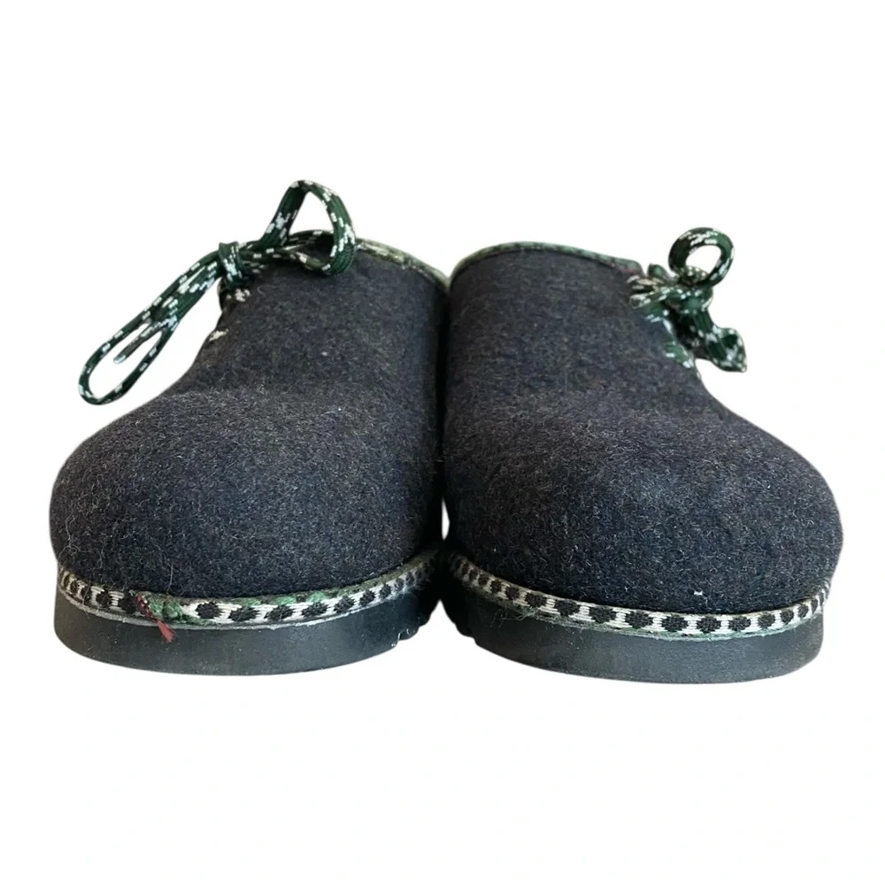 Stegmann Grey Wool Clogs 9 Felt Wild N Wooly Oxford Flat Shoes - Picture 6 of 10